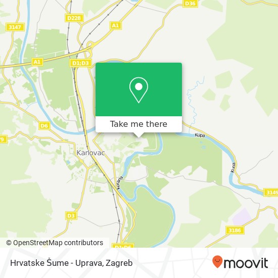 Hrvatske Šume - Uprava map