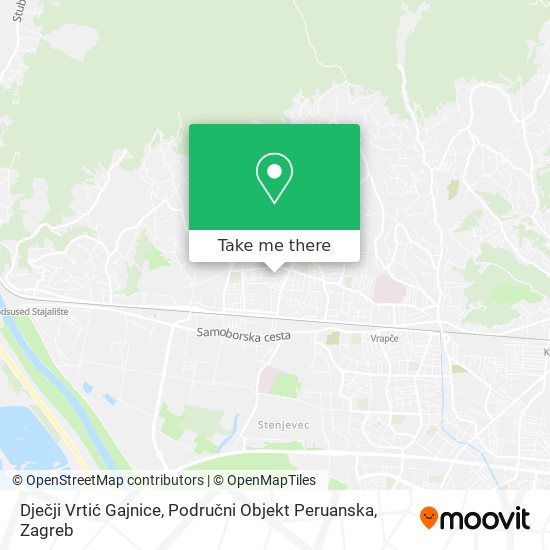 Dječji Vrtić Gajnice, Područni Objekt Peruanska map