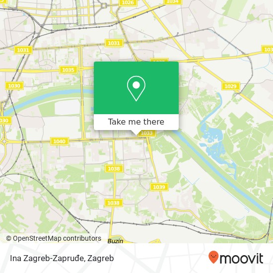 Ina Zagreb-Zapruđe map