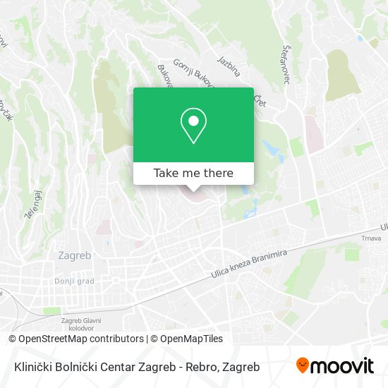 Klinički Bolnički Centar Zagreb - Rebro map