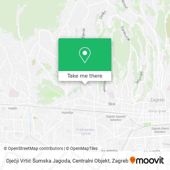 Dječji Vrtić Šumska Jagoda, Centralni Objekt map