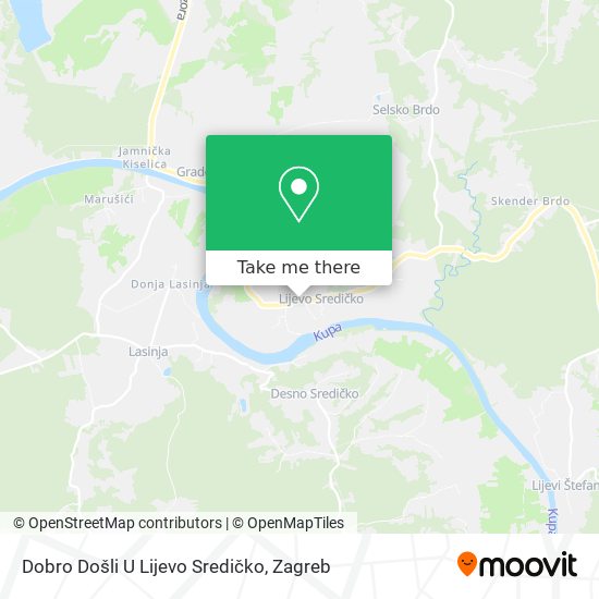 Dobro Došli U Lijevo Sredičko map