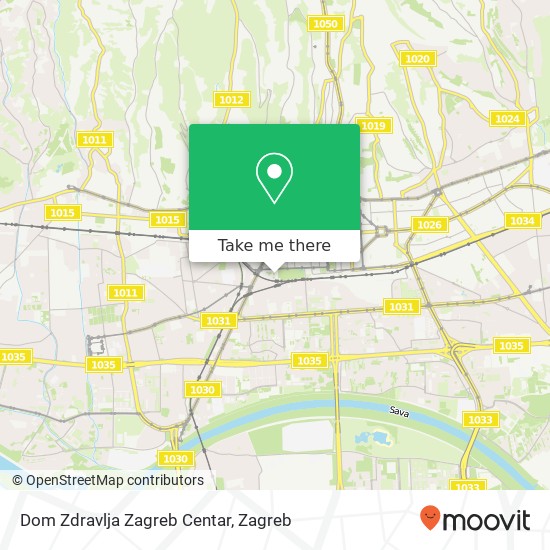 Dom Zdravlja Zagreb Centar map