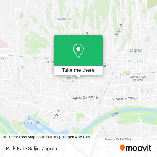 Park Kate Šoljić map