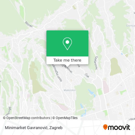 Minimarket Gavranović map