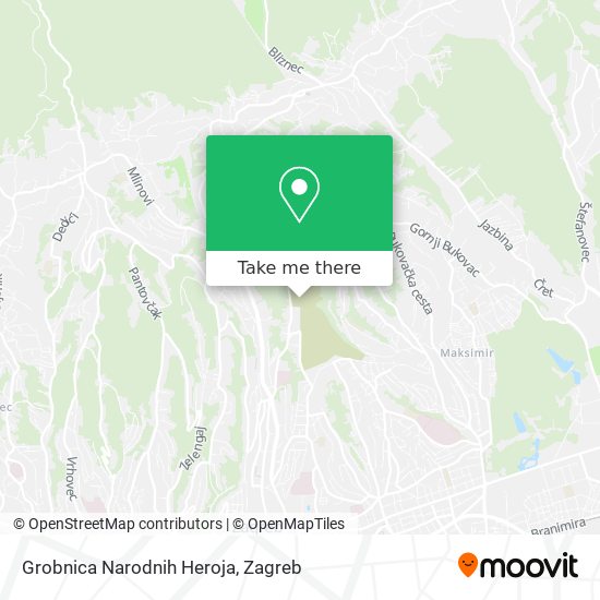 Grobnica Narodnih Heroja map