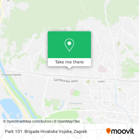 Park 101. Brigade Hrvatske Vojske map