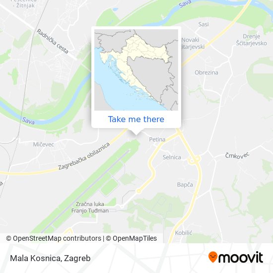 Mala Kosnica map