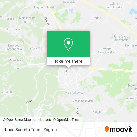 Kuća Susreta Tabor map