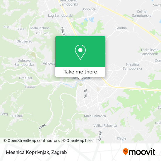 Mesnica Koprivnjak map