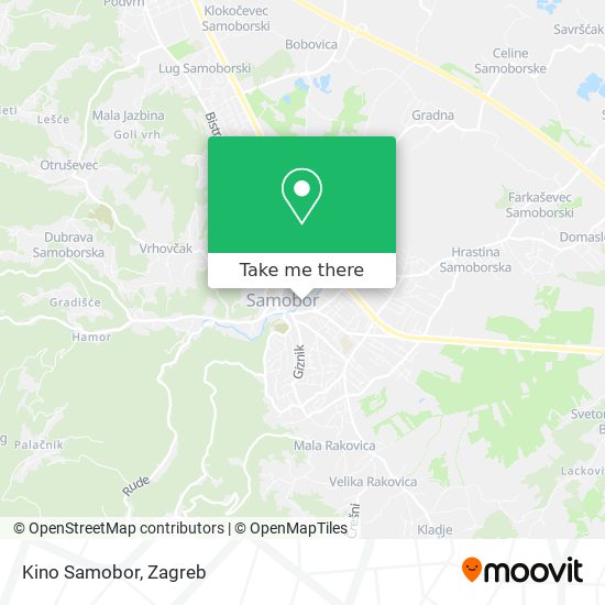 Kino Samobor map