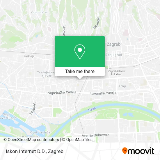 Iskon Internet D.D. map