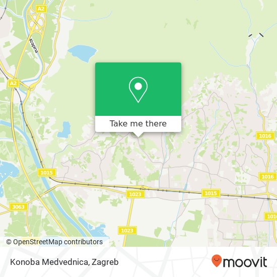 Konoba Medvednica map