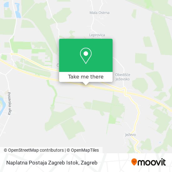 Naplatna Postaja Zagreb Istok map