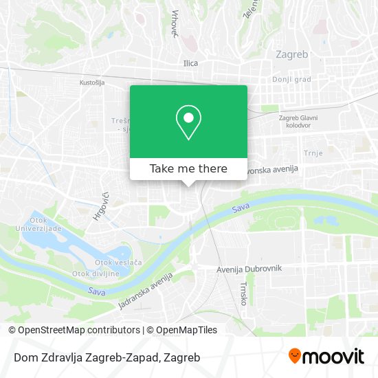 Dom Zdravlja Zagreb-Zapad map