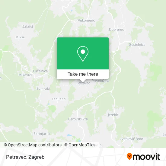 Petravec map