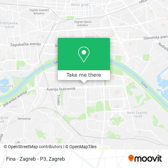 Fina - Zagreb - P3 map