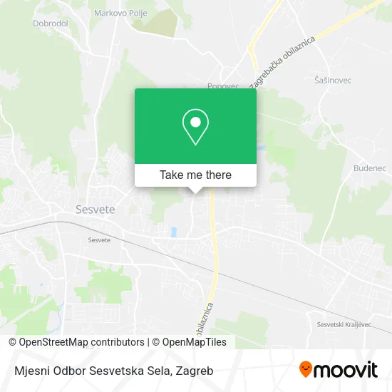 Mjesni Odbor Sesvetska Sela map