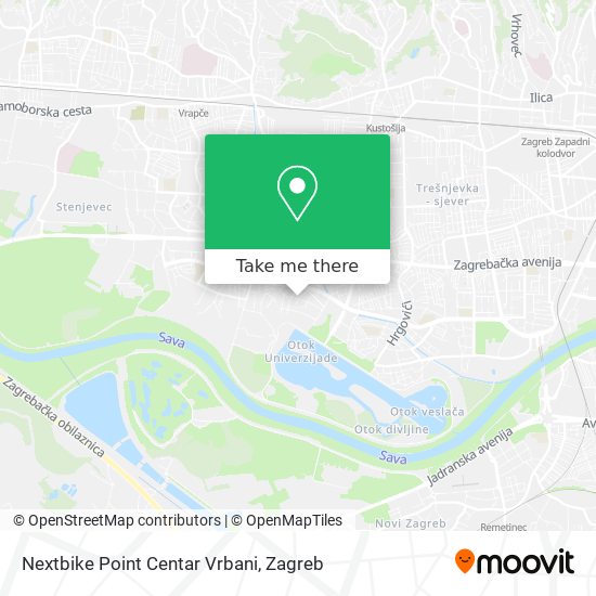Nextbike Point Centar Vrbani map