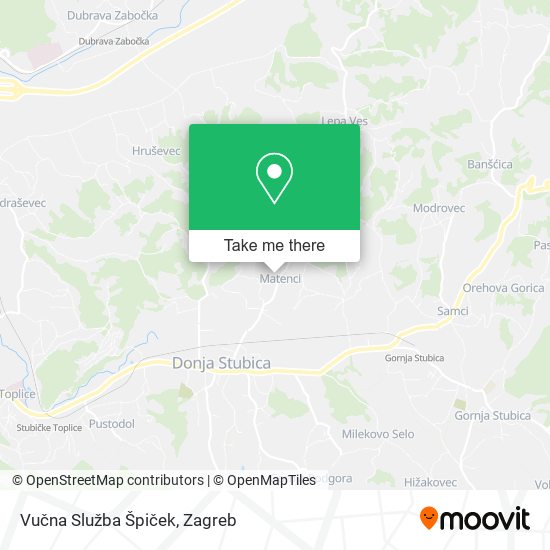 Vučna Služba Špiček map