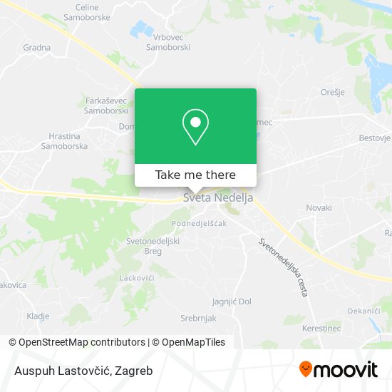 Auspuh Lastovčić map