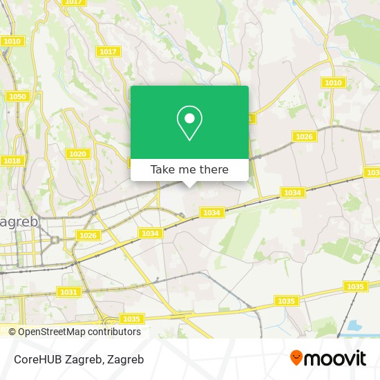 CoreHUB Zagreb map