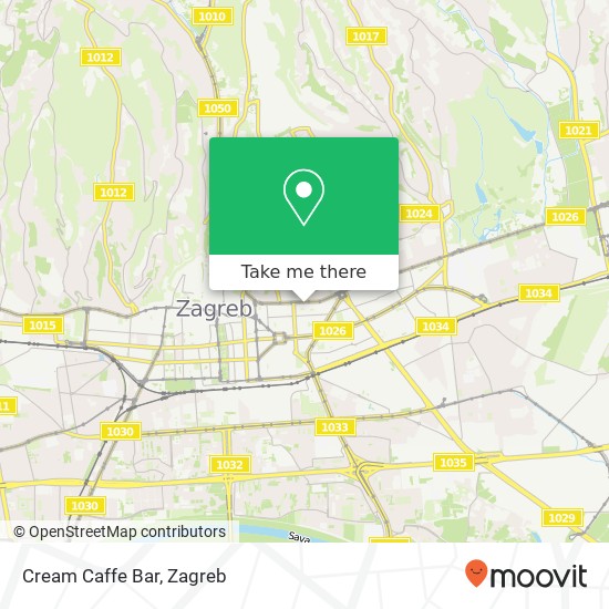 Cream Caffe Bar map