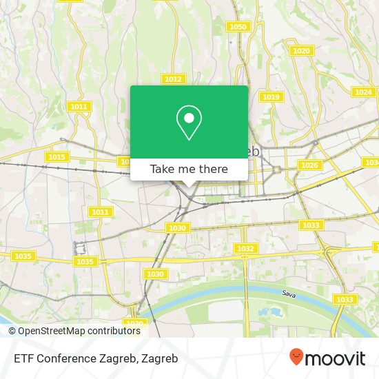ETF Conference Zagreb map