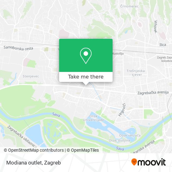Modiana outlet map