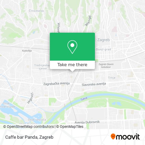 Caffe bar Panda map