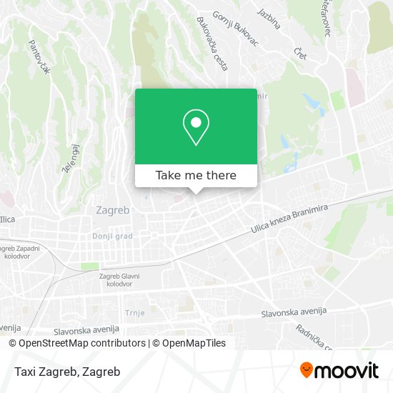 Taxi Zagreb map