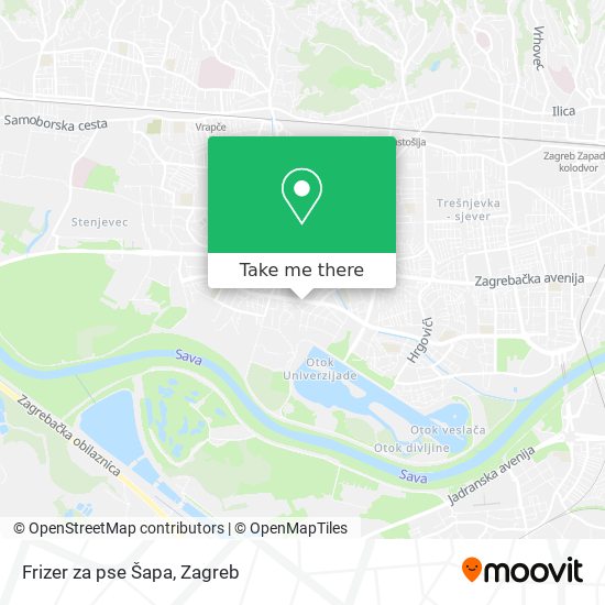 Frizer za pse Šapa map