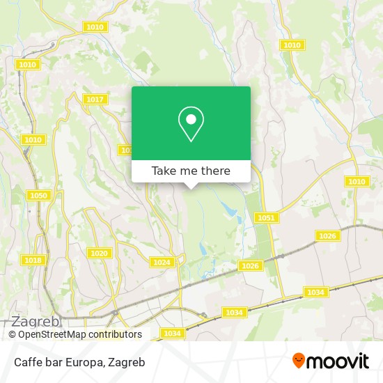 Caffe bar Europa map