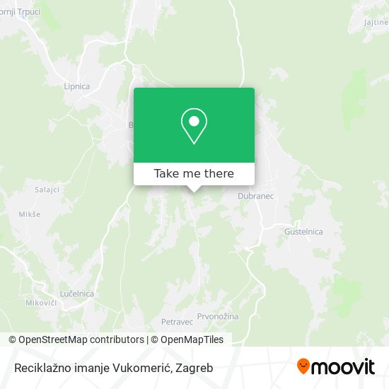 Reciklažno imanje Vukomerić map