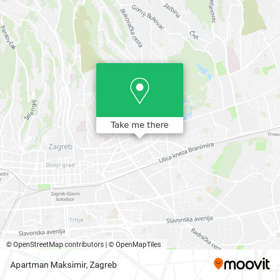 Apartman Maksimir map