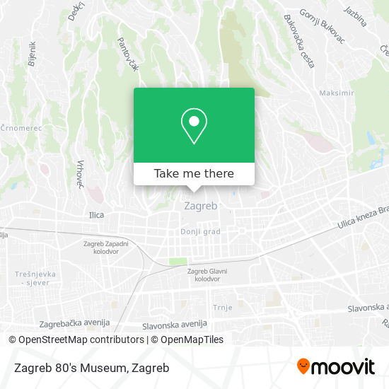 Zagreb 80's Museum map