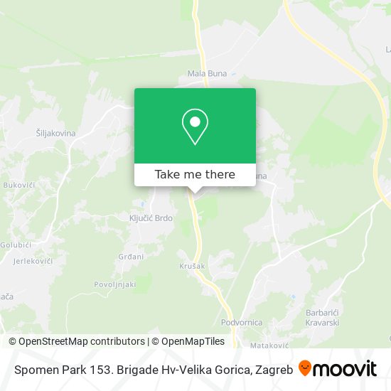 Spomen Park 153. Brigade Hv-Velika Gorica map