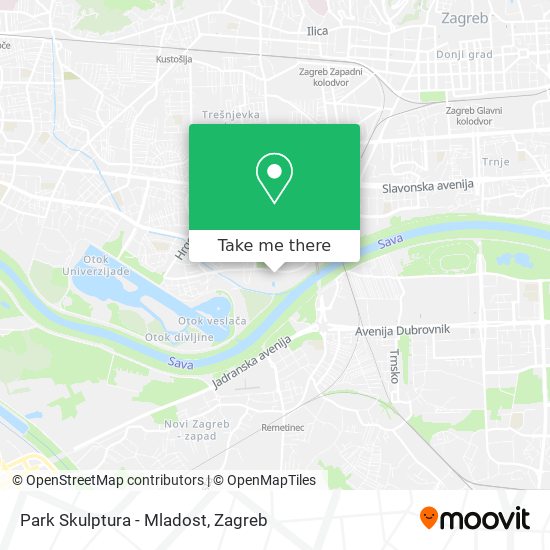 Park Skulptura - Mladost map