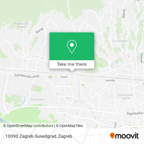 10090 Zagreb-Susedgrad map