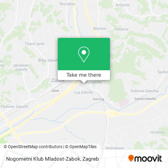 Nogometni Klub Mladost-Zabok map