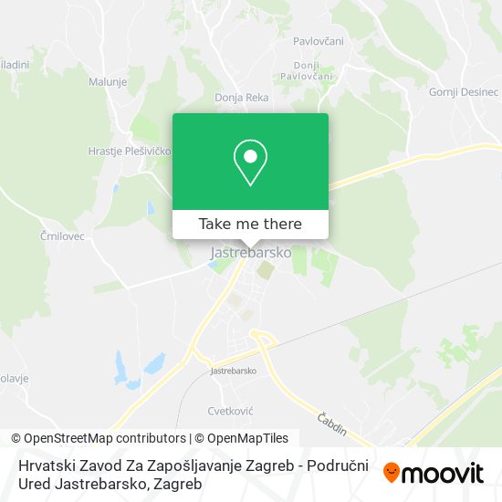 Hrvatski Zavod Za Zapošljavanje Zagreb - Područni Ured Jastrebarsko map