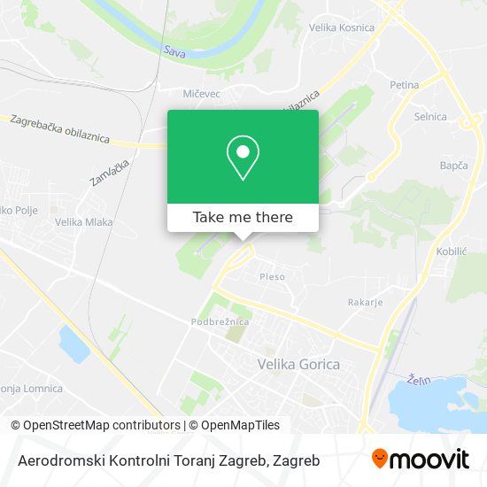 Aerodromski Kontrolni Toranj Zagreb map