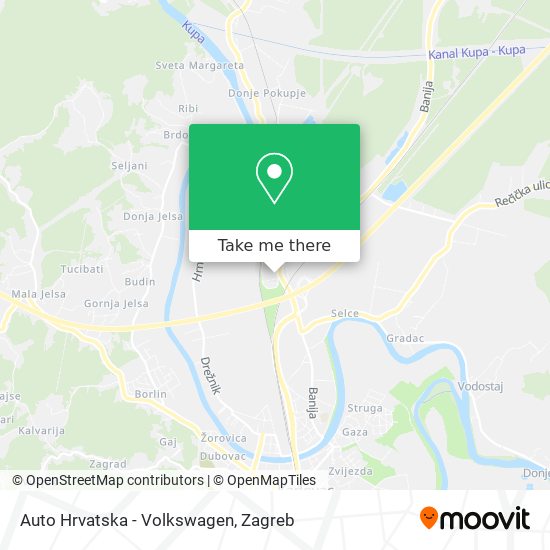 Auto Hrvatska - Volkswagen map