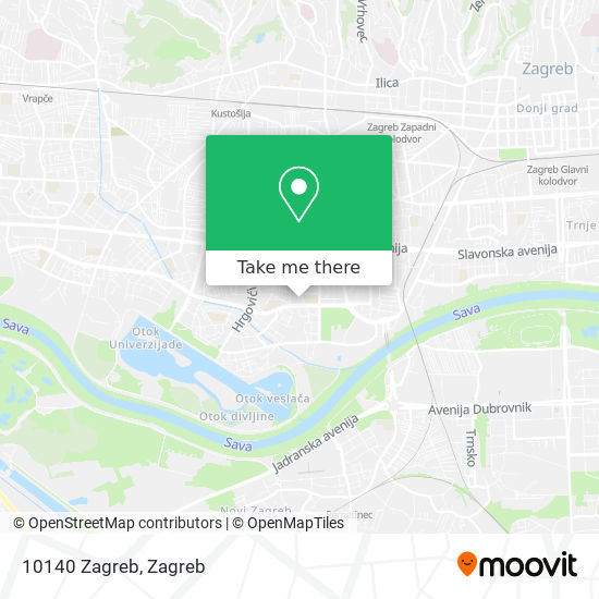 10140 Zagreb map