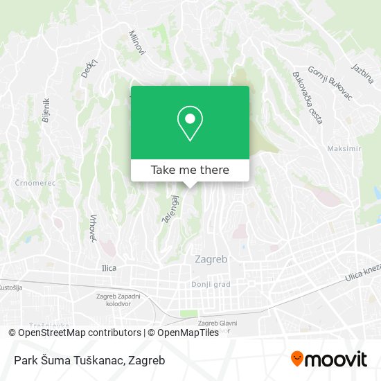 Park Šuma Tuškanac map