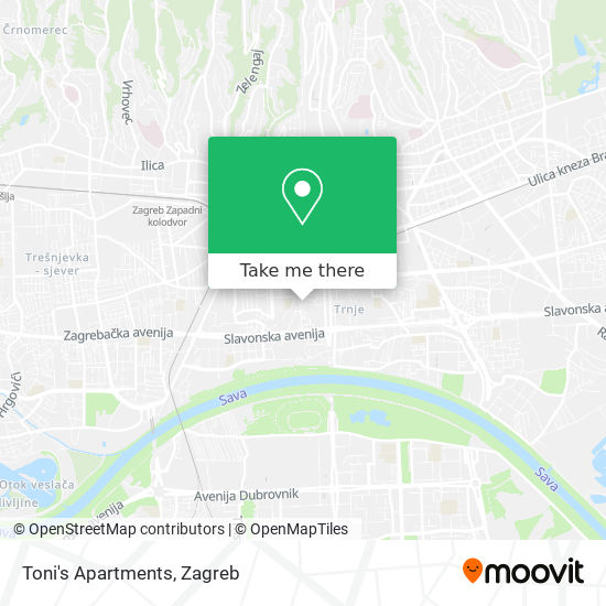 Toni's Apartments map