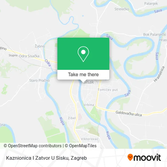 Kaznionica I Zatvor U Sisku map