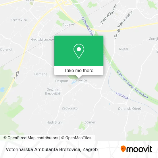 Veterinarska Ambulanta Brezovica map