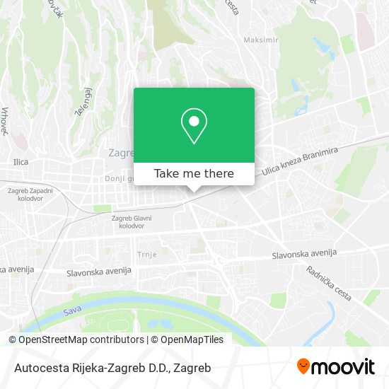 Autocesta Rijeka-Zagreb D.D. map