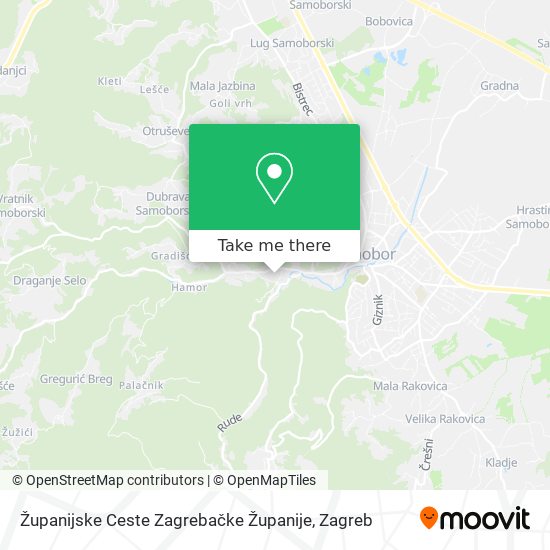 Županijske Ceste Zagrebačke Županije map